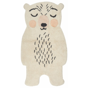 Dywan bawełniany w kształcie niedźwiedzia Nattiot, 60x110 cm