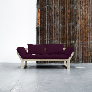 Sofa rozkładana Karup Edge Natural/Purple Plum