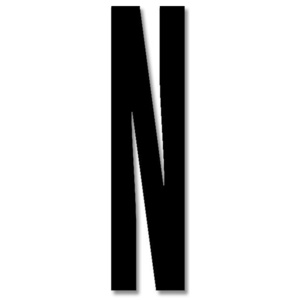 Litera czarna akrylowa 8 cm Design Letters N
