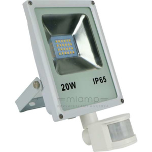 Zewnętrzny projektor MILA 373 elewacyjna OPRAWA regulowany naświetlacz LED 20W z czujnikiem ruchu IP65 outdoor biały