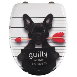Deska sedesowa wolnoopadająca Wenko Guilty Dog, 45x37,5 cm