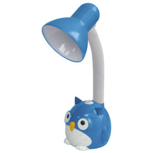 Lampa biurkowa LED Niebieska Sowa Bezpieczna dla dzieci 12V
