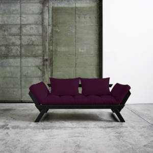 Sofa rozkładana Karup Bebop Black/Purple Plum