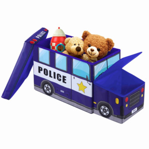 Dziecięcy puf ze schowkiem JOCCA Police Car