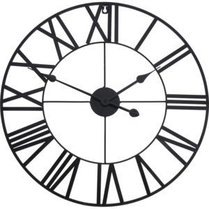 Okrągły zegar ścienny, metalowy, Ø 57 cm