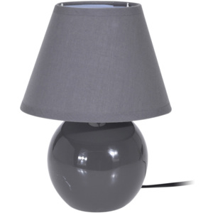 Mała lampka stołowa, ceramiczna - kolor szary