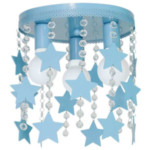 Plafon LAMPA sufitowa STAR 1131 Milagro dziecięca OPRAWA z kryształkami gwiazdki crystal niebieskie