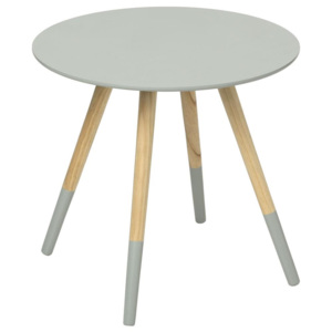 Drewniany stolik kawowy MILEO stolik okazjonalny - kolor szary, Ø 48 cm