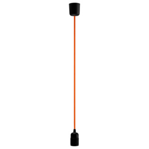 Lampa wisząca steeLOFT czarna pomarańczowy kabel