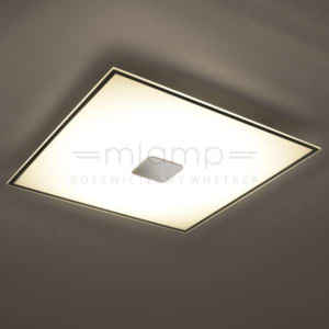 Plafon LAMPA sufitowa SOL SL.192 kwadratowa OPRAWA szklana LED 18W chrom biała