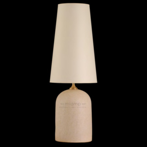Stołowa LAMPA stojąca LUN I abażurowa LAMPKA nocna w stylu angielskim BUTELKA bottle ecru beżowa