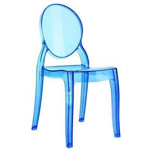 Krzesło dziecięce Mia - niebieski || transparentny