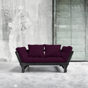 Sofa rozkładana Karup Beat Black/Purple Plum