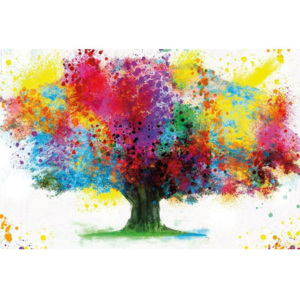Plakat, Obraz Coloured Tree, (91,5 x 61 cm)