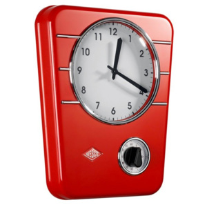 Zegar z minutnikiem Classic czerwony