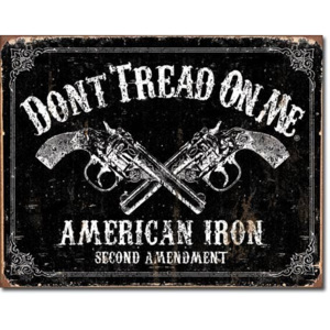 Metalowa tabliczka Dtom - american iron, (41 x 30 cm)