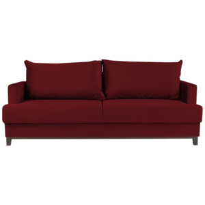 Czerwona 3-osobowa sofa rozkładana Melart Frederic