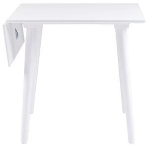 Biały stół z litego drewna dębowego Folke Lotte Leaf, 80x80 cm