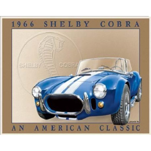 Metalowa tabliczka Shelby Cobra, (41 x 32 cm)