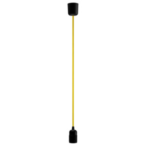 Lampa wisząca steeLOFT czarna żółty kabel