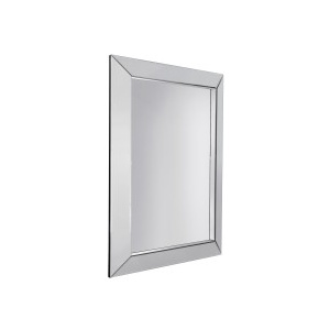 Gatto - minimalistyczne, prostokątne lustro w lustrzanej, wypukłej ramie