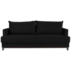 Czarna 3-osobowa sofa rozkładana Melart Frederic
