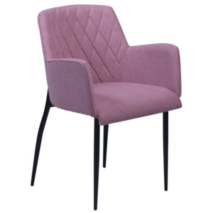 Różowe krzesło z podłokietnikami DAN–FORM Rombo