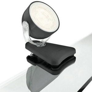 Philips myLiving Reflektor z klamrą LED Dyna, 3 W, czarna, 532313016