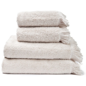 Zestaw 2 kremowych ręczników bawełnianych i 2 ręczników kąpielowych Casa Di Bassi Bath