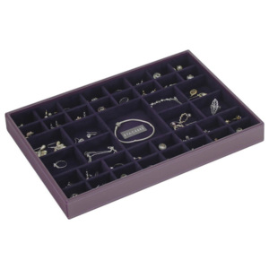 Pudełko na biżuterię 41 komorowe supersize Stackers fioletowe