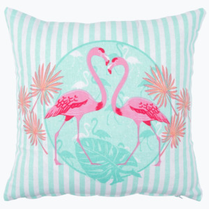 Trace Concept Poszewka na poduszkę Flamingi niebieski, 40 x 40 cm