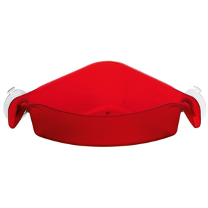 Narożna półka łazienkowa BOKS na przyssawki - kolor czerwony, KOZIOL