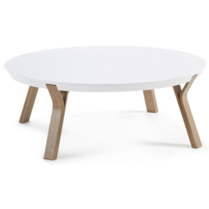 Biały stolik La Forma Solid, Ø 90 cm