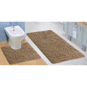 Bellatex Komplet dywaników łazienkowych Standard Jesień beżowy, 80 x 50 cm, 50 x 40 cm