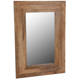 Dekoracyjne lustro ścienne w drewnianej oprawie - 70 x 50 cm