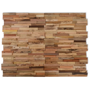 Panele okładzinowe ścienne 1 m², drewno tekowe z recyklingu