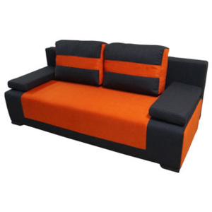 Sofa / kanapa rozkładana LENA - pomarańczowy/ grafit