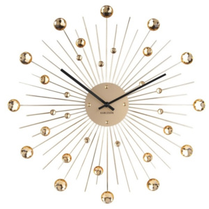 Zegar w złotej barwie Karlsson Sunburst