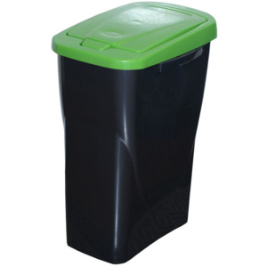 Kosz do segregowania śmieci zielona pokrywa 25 l
