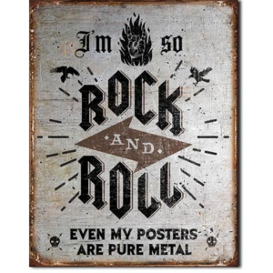 Metalowa tabliczka Rock n Roll Posters, (30 x 42 cm)