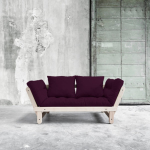 Sofa rozkładana Karup Beat Beech/Purple Plum