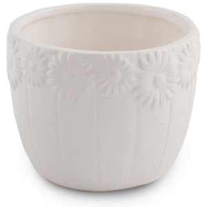 Doniczka ceramiczna Jastrun biały, 12,2 cm