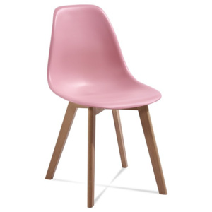 Krzesło EDI różowy/buk