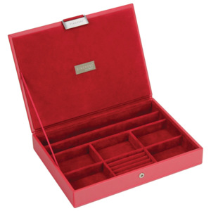 Pudełko na biżuterię z pokrywką classic Stackers czerwone