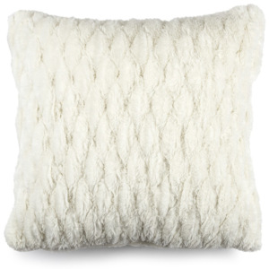 BO-MA Poszewka na poduszkę włochata pikowana biały, 45 x 45 cm