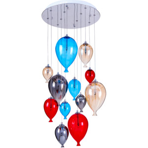Lampa wisząca dla dziecka balony - Balloon multikolor 160cm/45cm 12xG4 20W