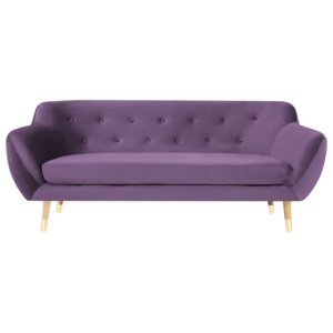 Fioletowa sofa 3-osobowa Mazzini Sofas Amelie