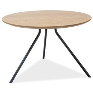 Okrągły stolik do salonu z fornirowanym blatem Toto
