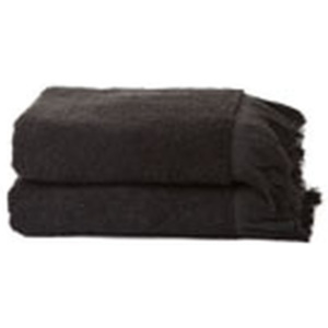 Zestaw 2 czarnych ręczników bawełnianych Casa Di Bassi Bath