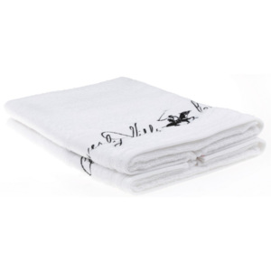 Zestaw 2 białych ręczników Beverly Hills Polo Club Tommy Yazi, 50x100 cm